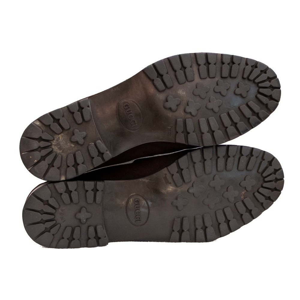 Gucci Men's Horsebit Loafers Brown Suede Slip-On Lug Sole Tom Ford Era -US.8.5 - Picture 8 of 14